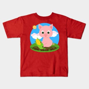 Little piggy Kids T-Shirt